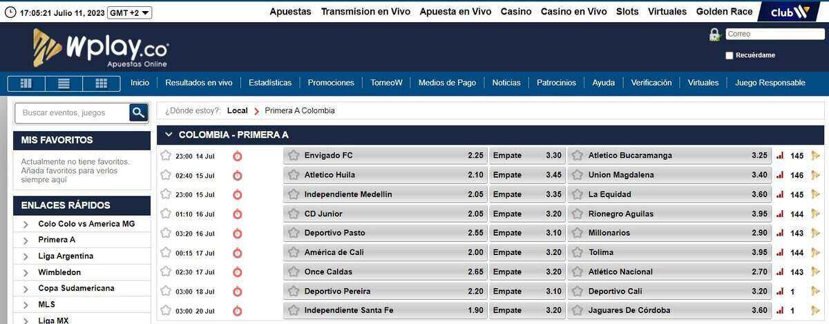 liga colombiana de fútbol wplay.co