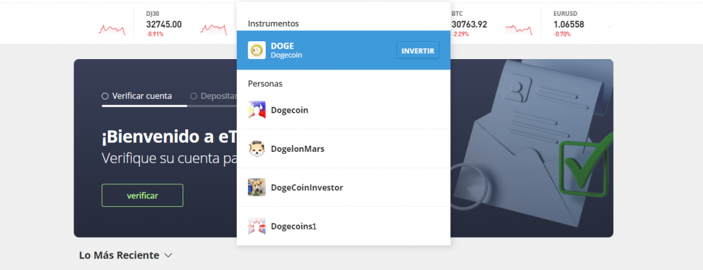 buscar dogecoin etoro