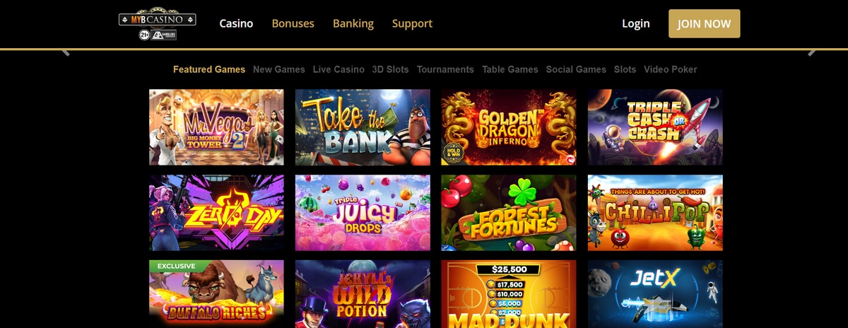 MYB casino en línea dinero real pantallazo
