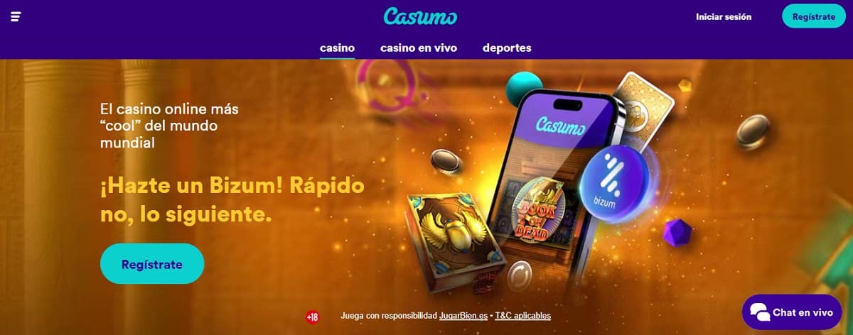 Bizum casino online en el casino Casumo