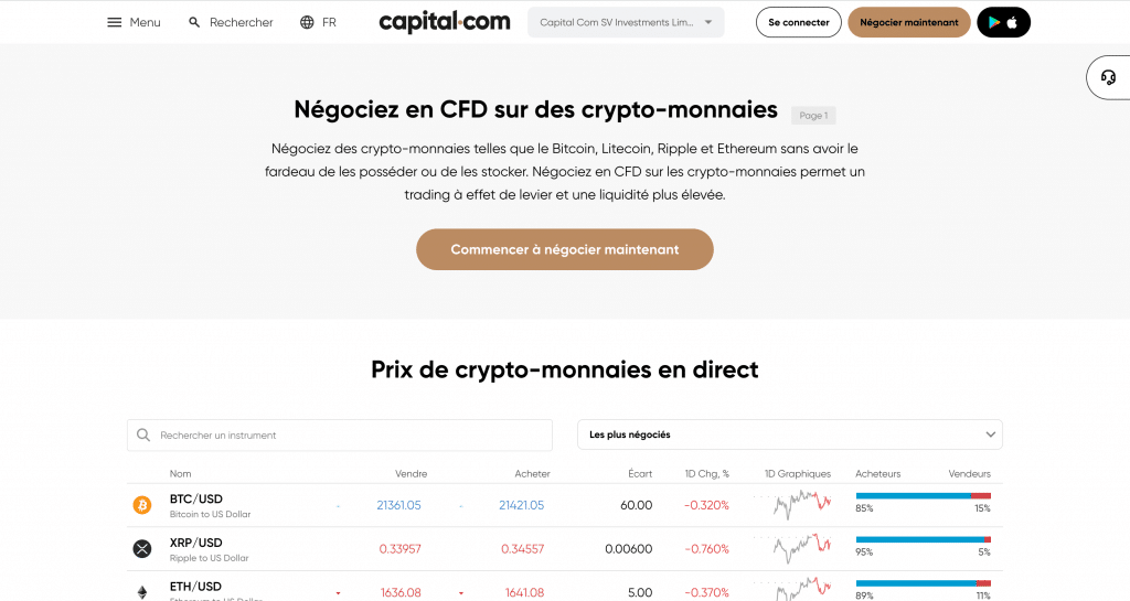 broker en ligne - Capital.com