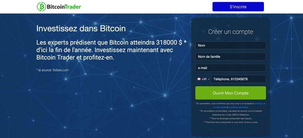 Bitcoin Trader - comment s'inscrire sur un robot trading crypto