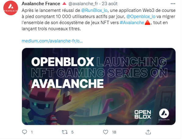 Avenir Avalanche à court terme