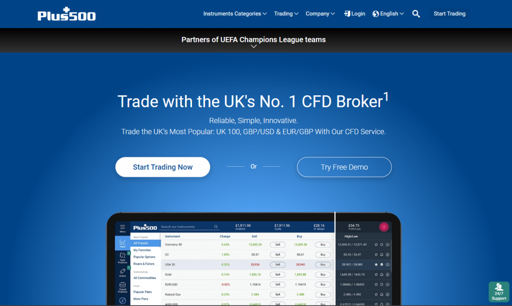 plateforme de trading forex gratuite - Plus500