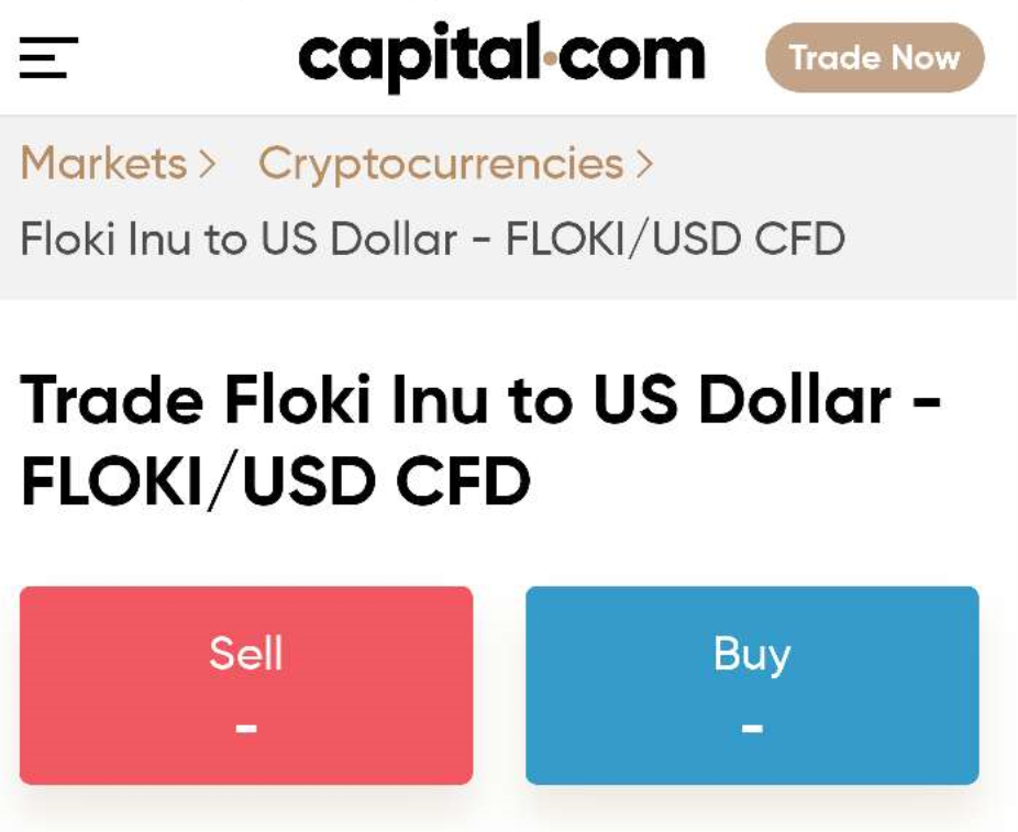 comment acheter du Floki Inu - Trader floki inu sur capital.com