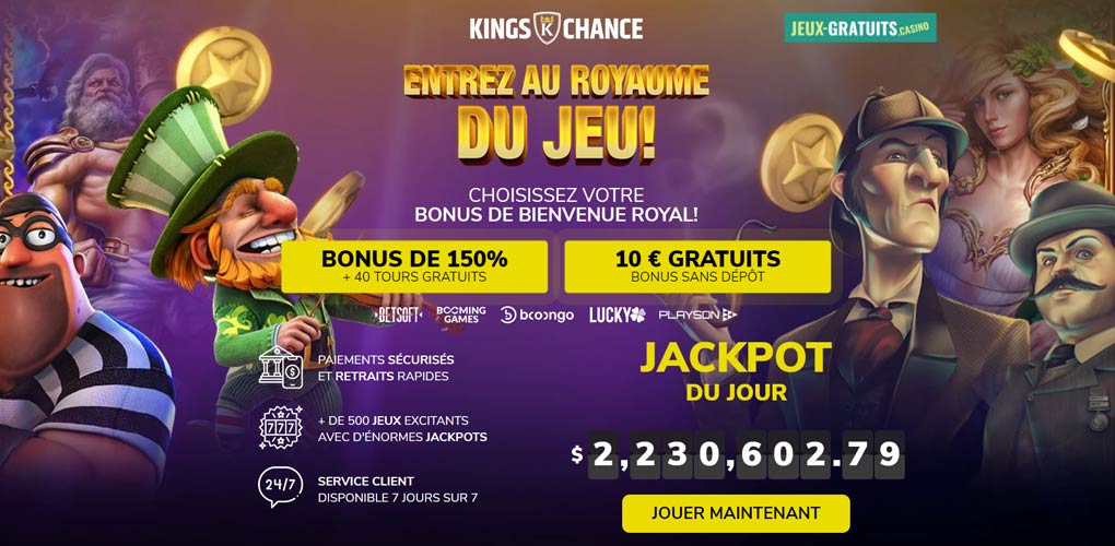 Kings Chance Casino : casino en ligne suisse