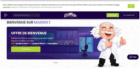 Meilleurs casinos en ligne Algérie : Madnix