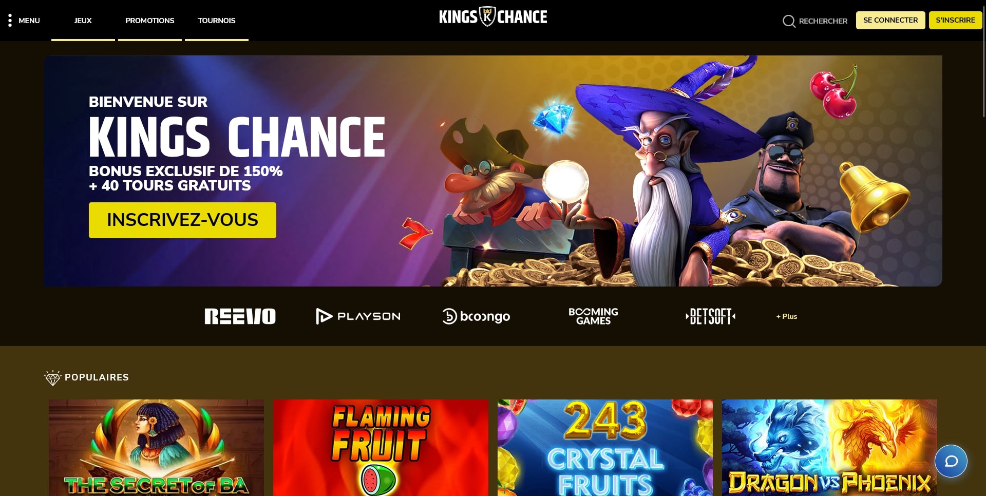 bonus de bienvenue casino - Kings Chance