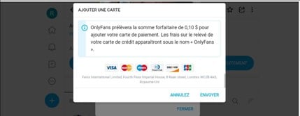 carte bancaire OnlyFans