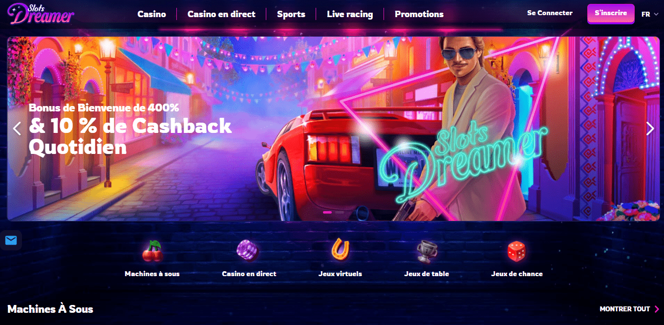 Slotsdreamer Casino Revue complète en 2024