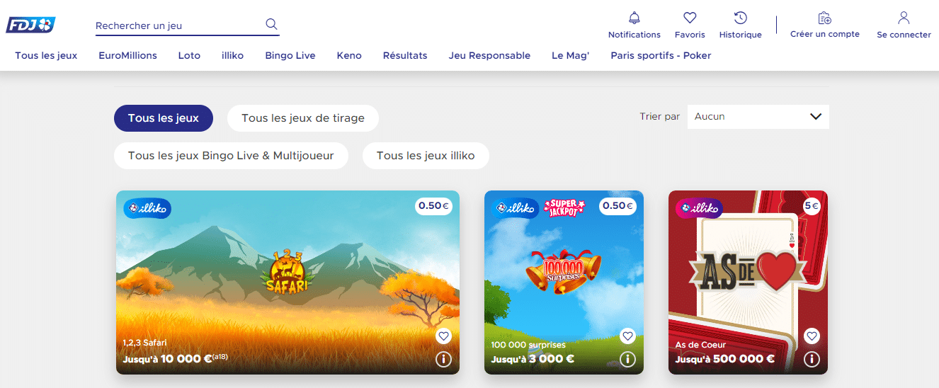 FDJ - nouveau casino en ligne français