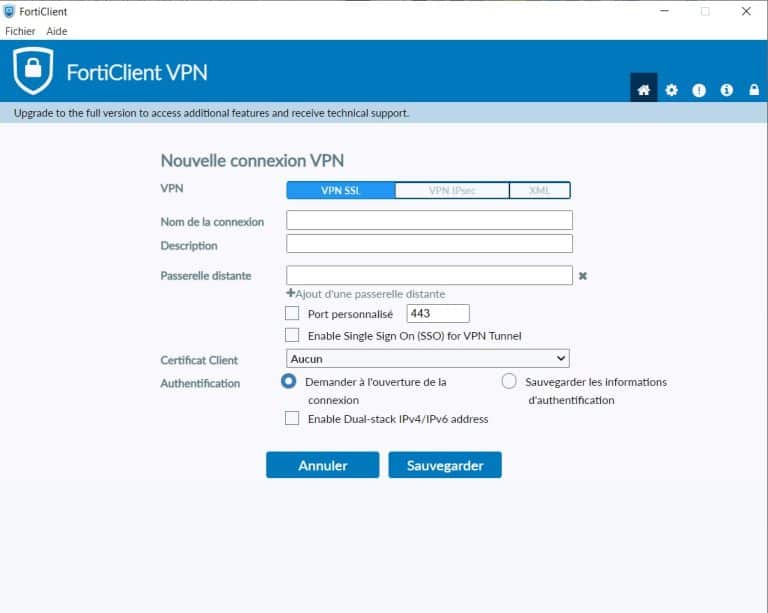 Étape 2: Connexion directe au SSL VPN