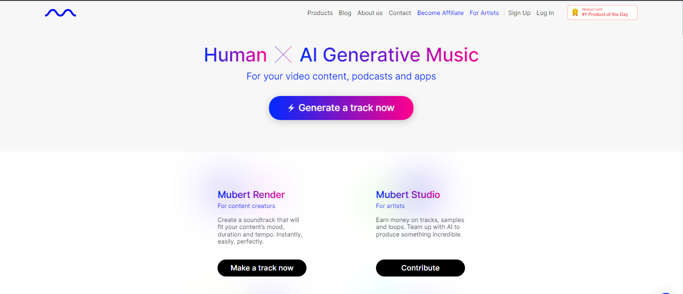 Mubert - Générateur musique IA