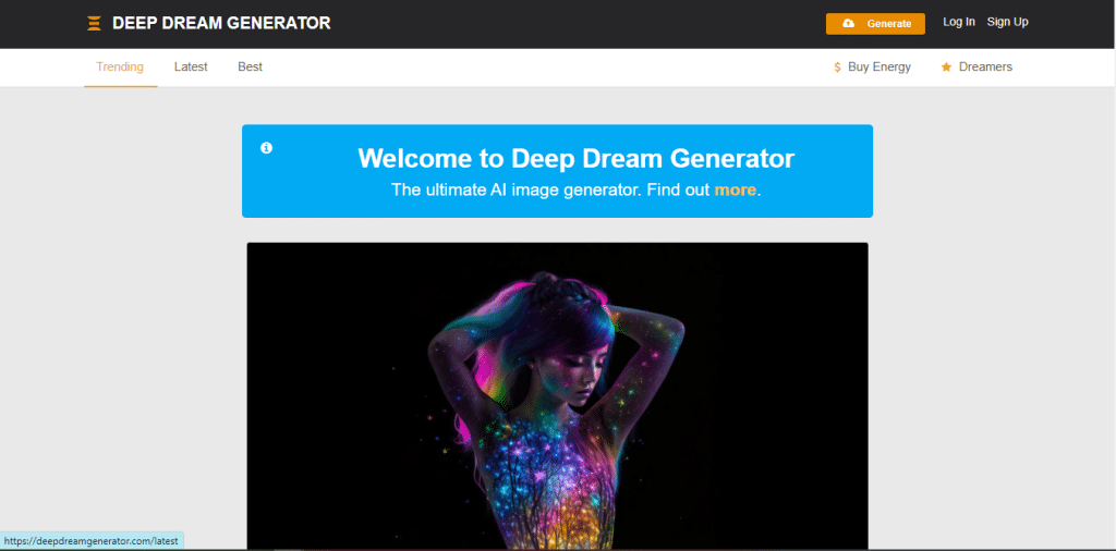Deep dream generator - générateur art ai