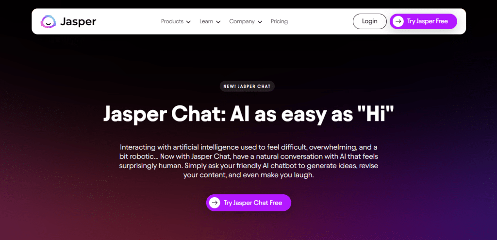 JasperChat - technologies IA chatbot