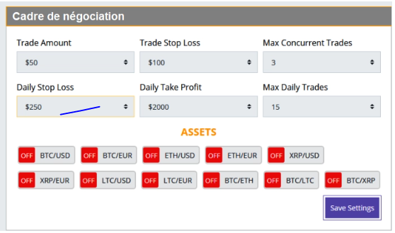 Étape 4 : Activation de la fonction de trading en direct