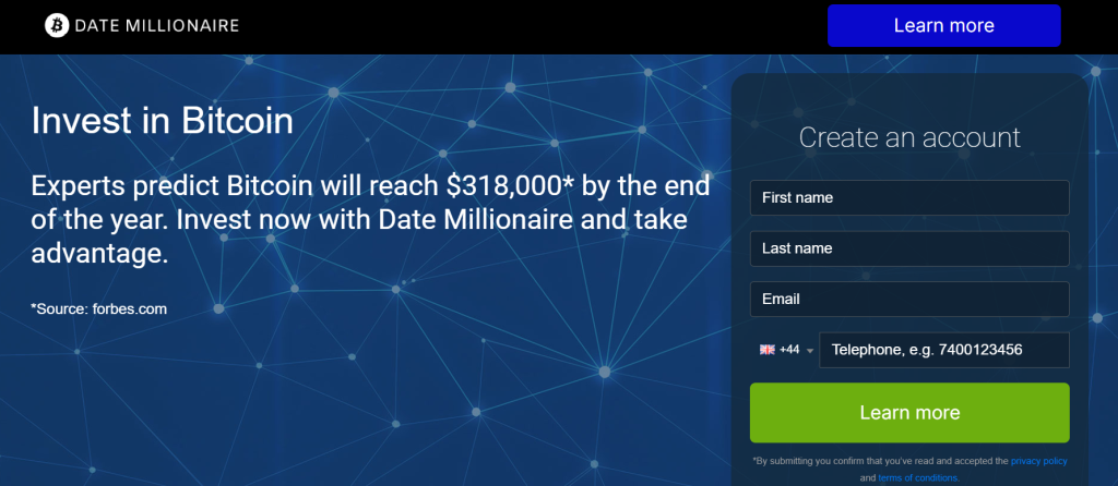 Date Millionaire plateforme