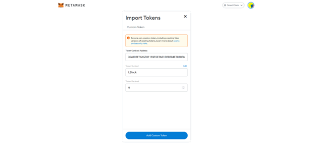 Metamask-import-token
