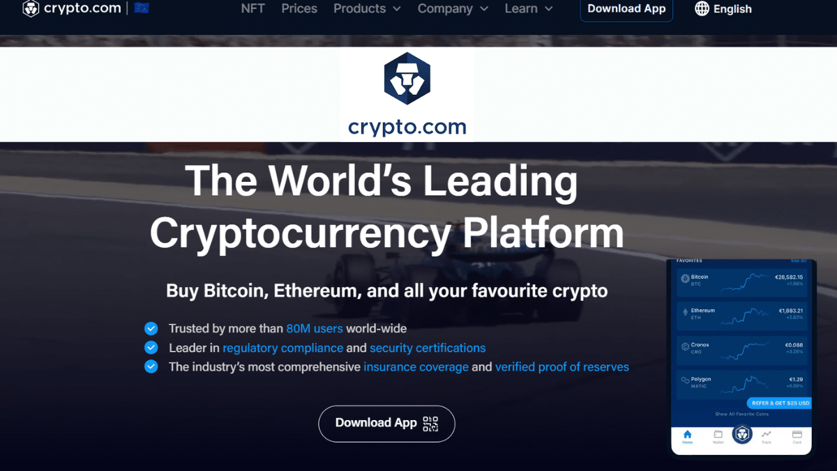 Crypto.com – Μία από τις καλύτερες εφαρμογές για να αγοράσετε κρυπτονομίσματα με χρεωστική κάρτα