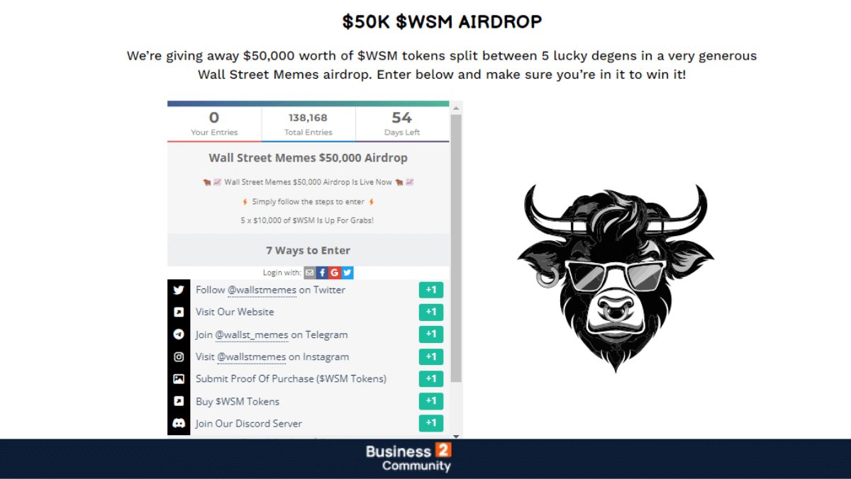 Wall Street Memes (WSM) – Από τα καλύτερα Airdrops στην αγορά κρυπτογράφησης