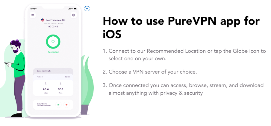 hogyan használjuk a PureVPN-t telefonon?
