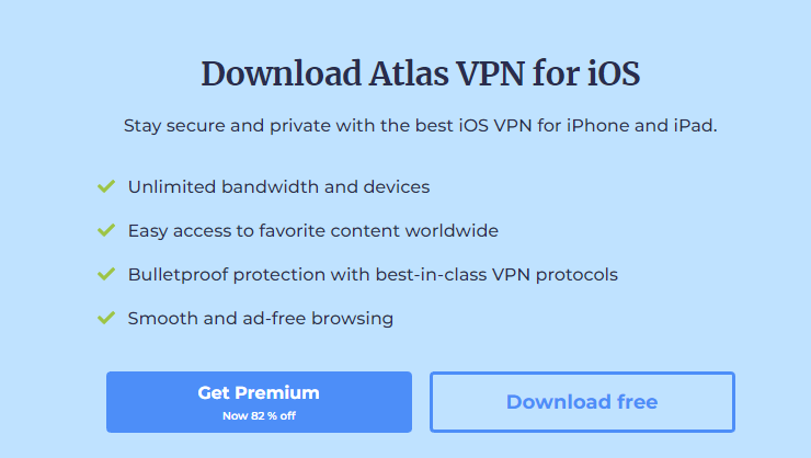 miért töltsd le az Atlas VPN-t iPhone készülékre?