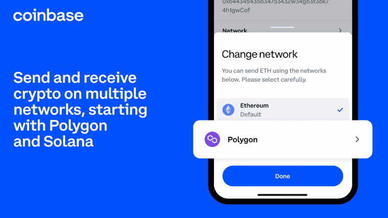 A Coinbase integrálja a Polygon-t és a Solanát