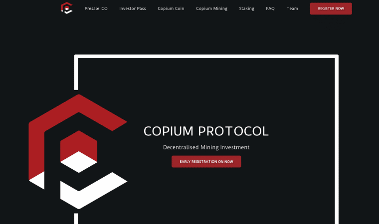 Copium Protocol bitcoin bányászati oldal