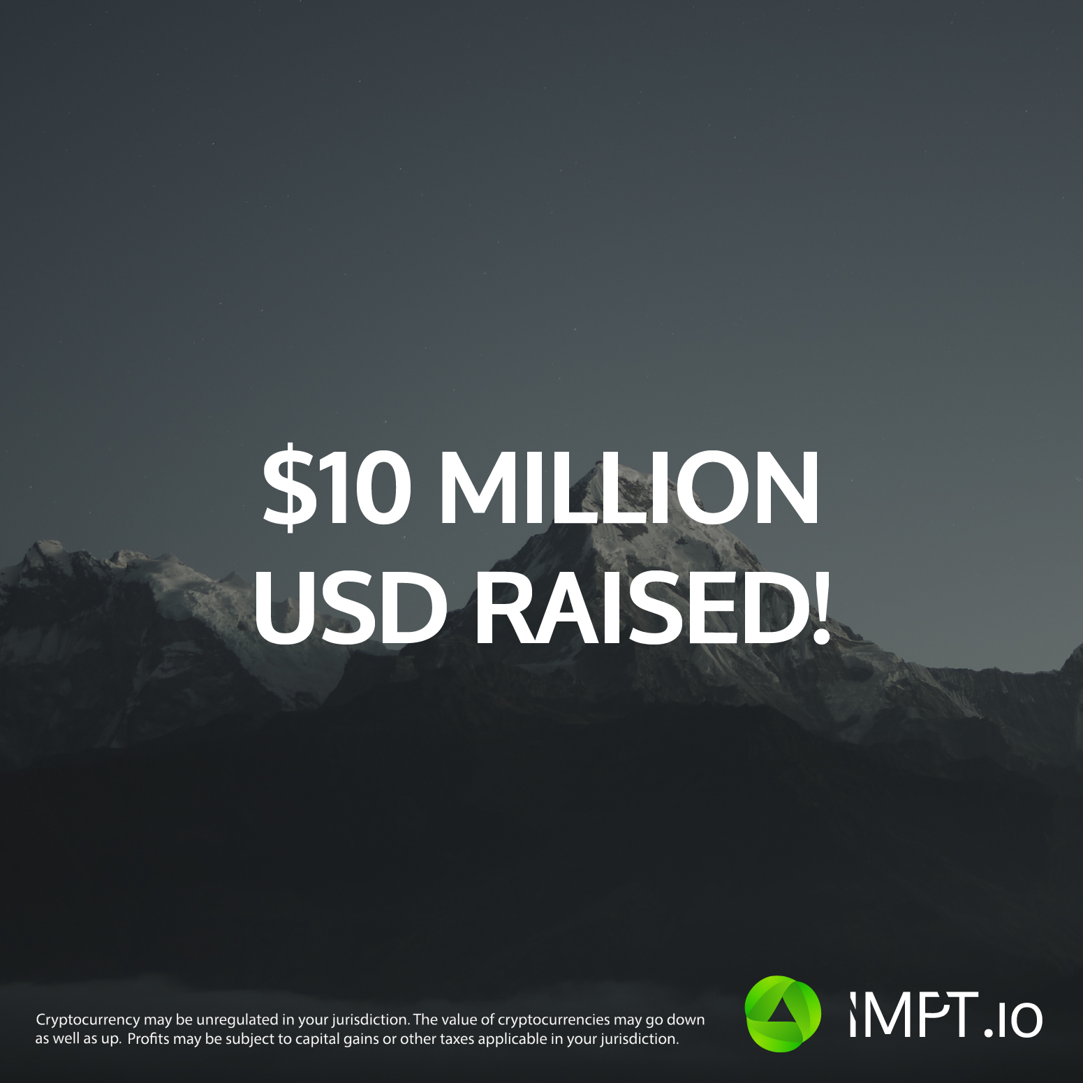 Az IMPT.io kripto túllépte a 10 millió dolláros mérföldkövet