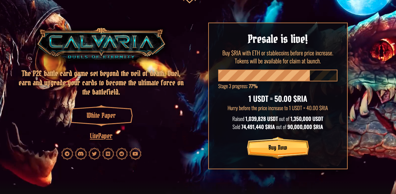 A Calvaria fantázia kártyajáték túllépte az 1 millió dollárt – Te beszállsz?