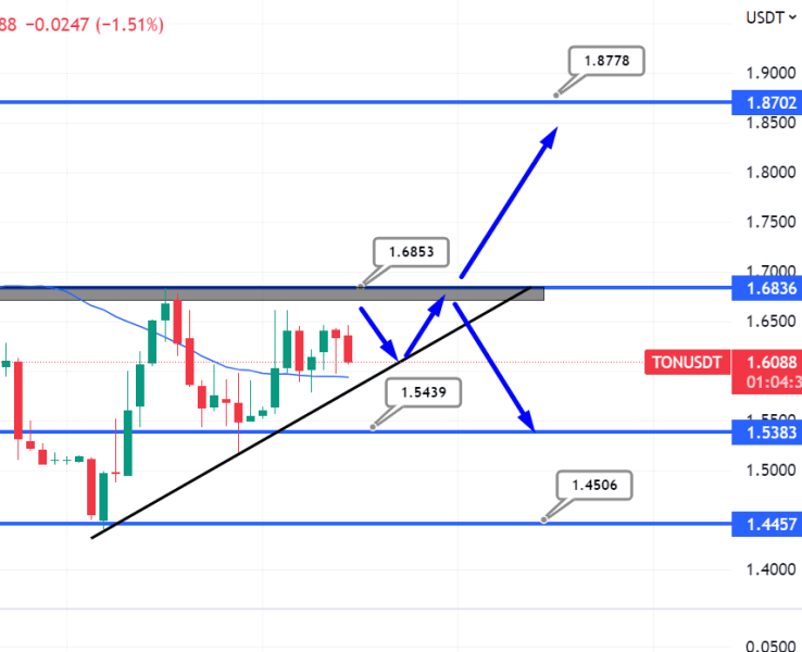 Toncoin árfolyam előrejelzés – A Telegram TON érme 10%-kal 1,64 dollárra nőtt
