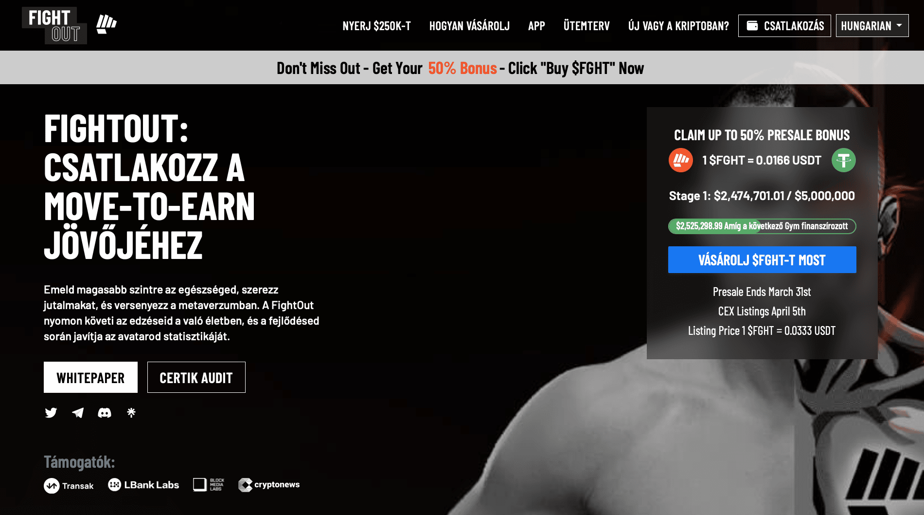 A FightOut közel 2.5 millió dollárt gyűjtött össze, sportnagykövetek és ajándék A FightOut közel 2.5 millió dollárt gyűjtött össze, sportnagykövetek és ajándék