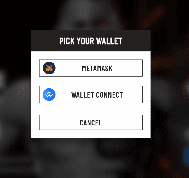 fightout step 2 wallet connect