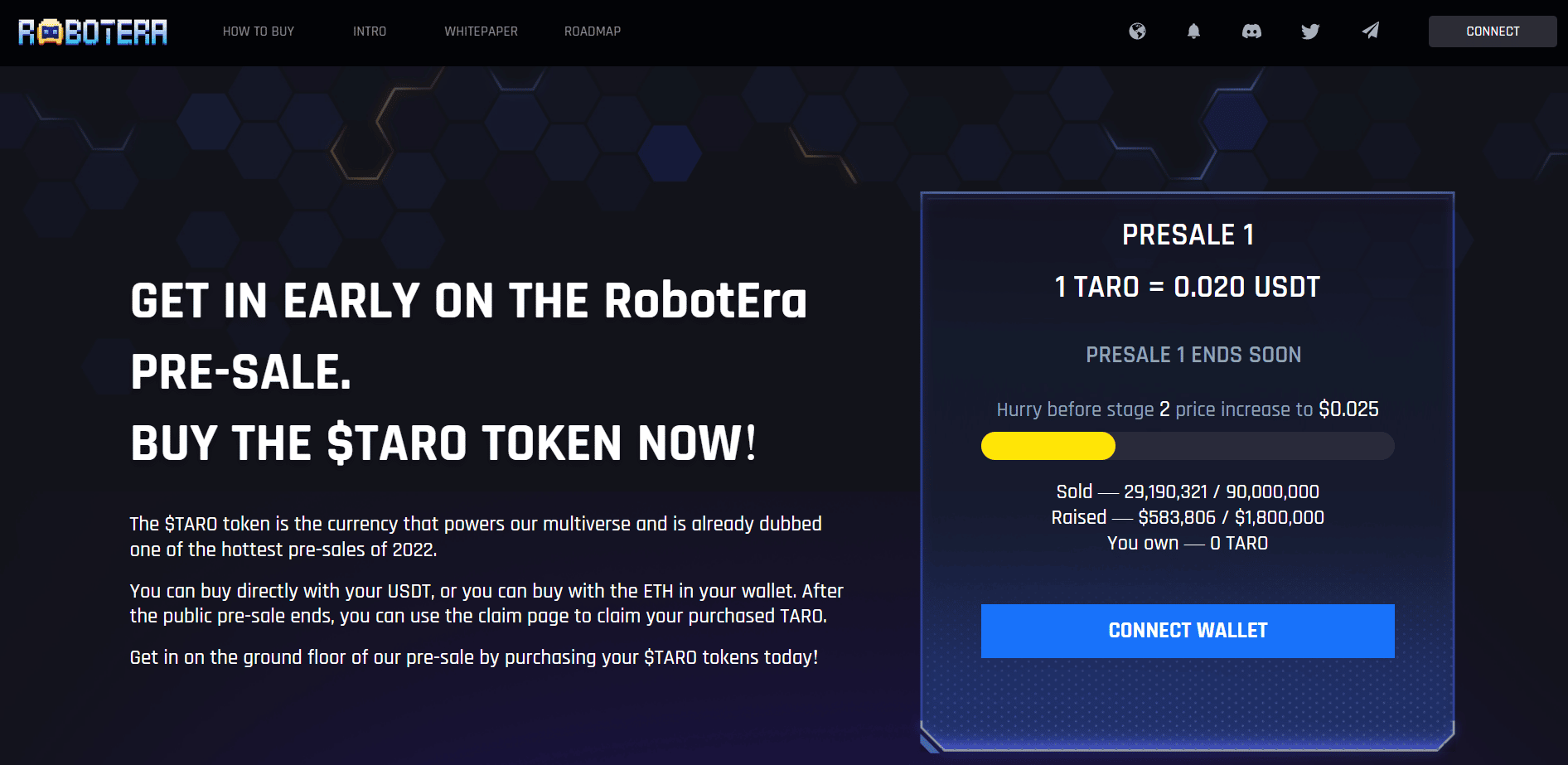 Gyorsan fogynak a legújabb metaverzum projekt, a RobotEra tokenjei