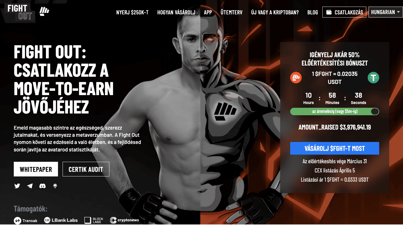 Április 5-én tőzsdére kerül a Fight Out Április 5-én tőzsdére kerül a Fight Out