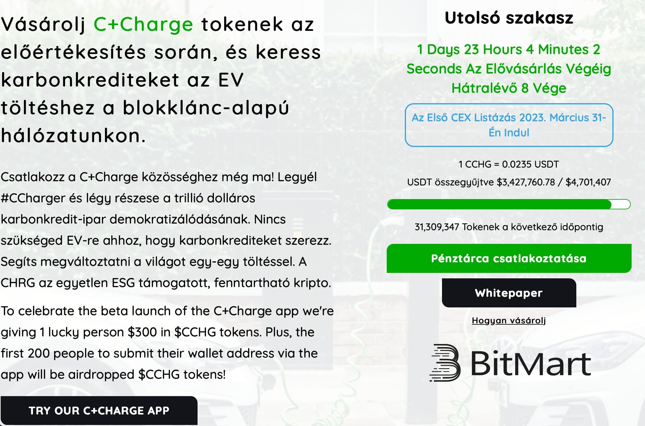 C+Charge – Pixia NFT-partnerség: 48 órád van a CCHG vásárlásra C+Charge – Pixia NFT-partnerség: 48 órád van a CCHG vásárlásra