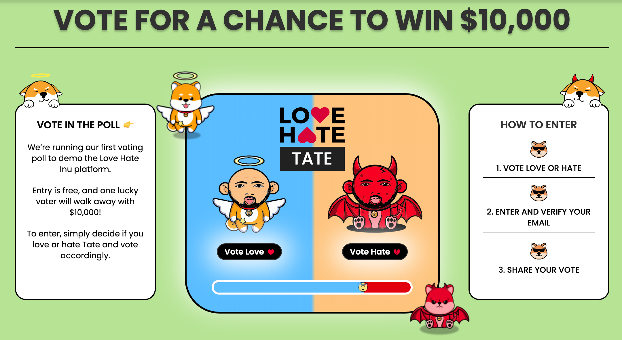 Mondd el a véleményed Andrew Tateről és nyerj 10 000 dollárt a Love Hate Inuval