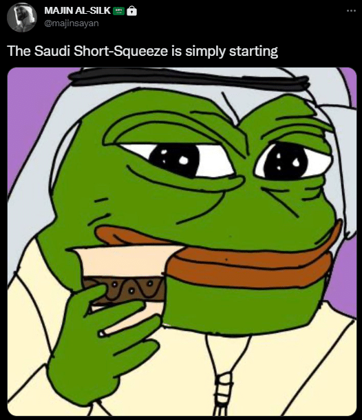 A SAUDI PEPE ismét pörög, ám a közösség mégis a COPIUM felé fordul A SAUDI PEPE ismét pörög, ám a közösség mégis a COPIUM felé fordul