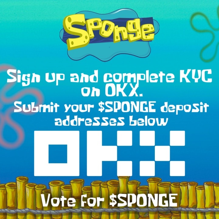A $SPONGE a te szavazatoddal az OKX kriptotőzsdére kerülhet A $SPONGE a te szavazatoddal az OKX kriptotőzsdére kerülhet