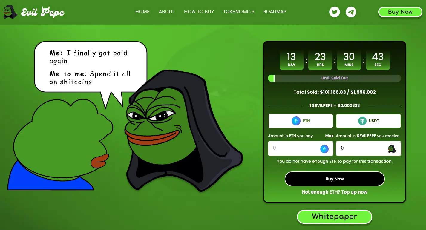 Egy új PEPE érme tűnt fel a láthatáron – Megérkezett az Evil Pepe Coin
