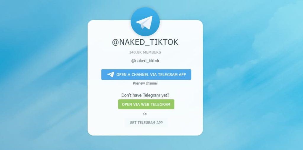 Naked TikTok Grup Telegram