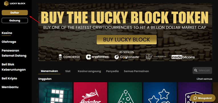 Akses LuckyBlock