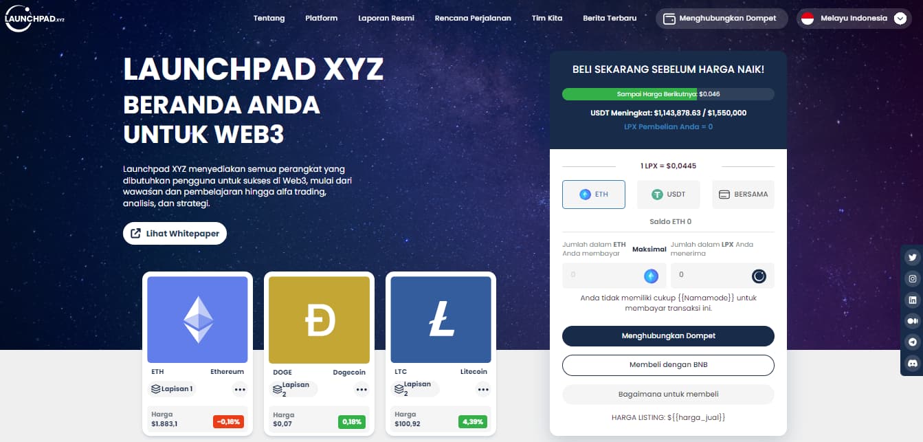 Launchpad XYZ - Crypto Tren Teratas