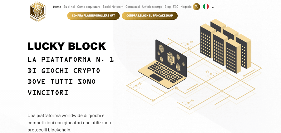 comprare lucky block homepage
