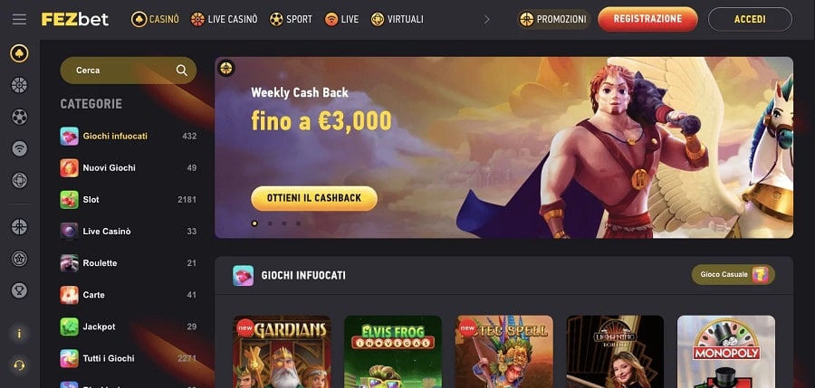 FEZbet – The best non-AAMS casino also for sports betting