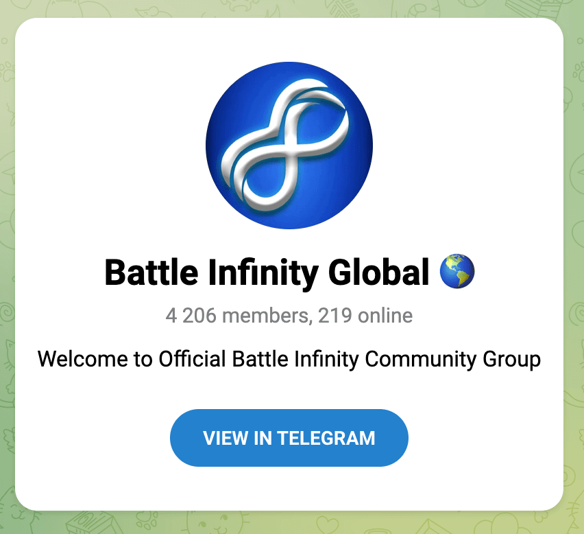 Battle InfinityのTelegram
