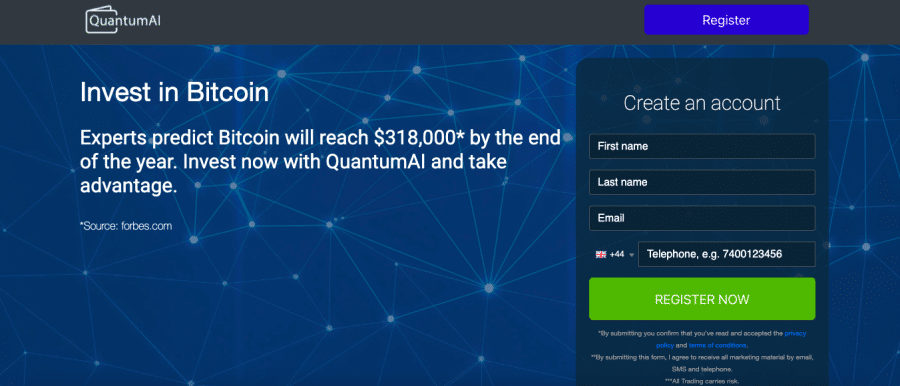 Quantum AIの公式ウェブサイト