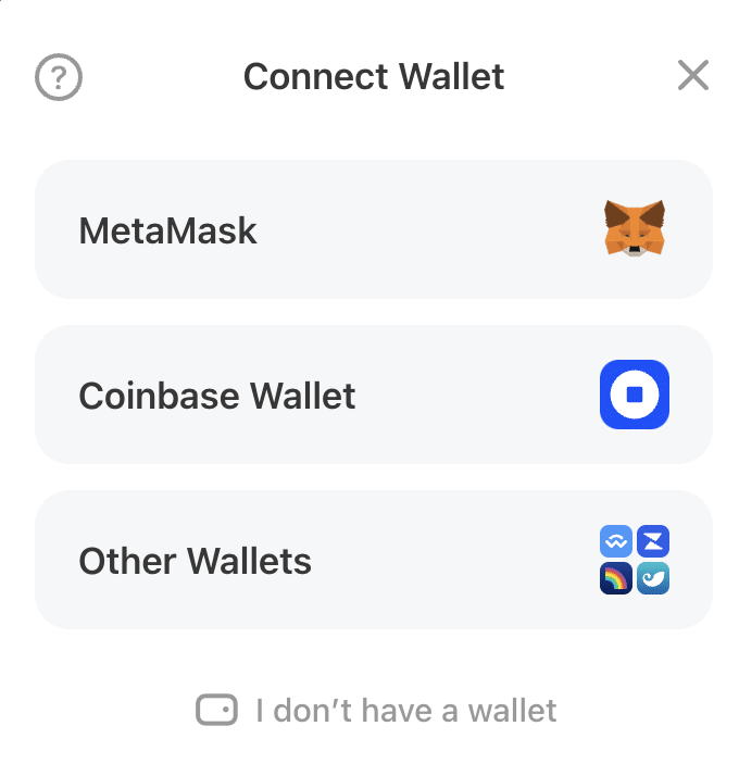 EcoterraプレセールのConnect Walletの画面