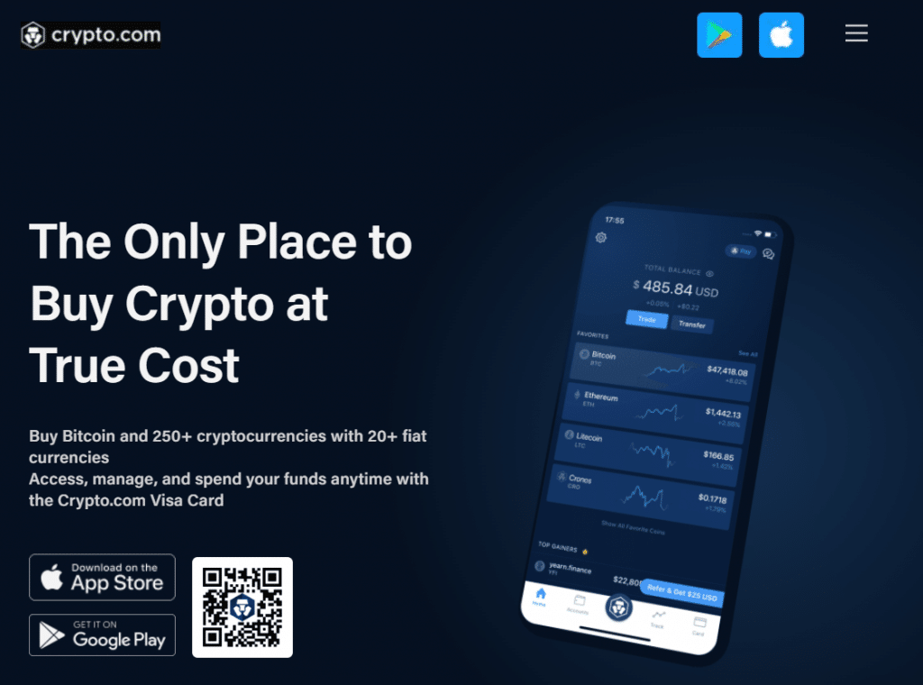 Crypto.com – 2022年トップの仮想通貨アプリ 