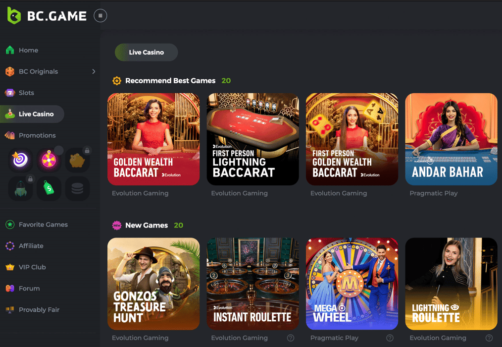 BC.Game - žaiskite kazino žaidimus naudodami daugiau nei 35 kriptovaliutas